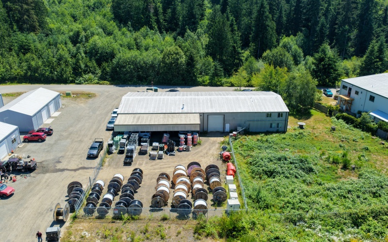 Fenced in Back lot with Canopy Storage 